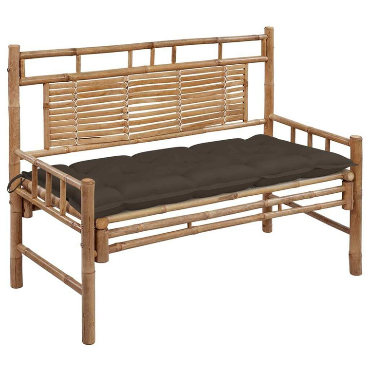 Garden Bench Taupe Bamboo Large Durable Garden Bench A949-3063899