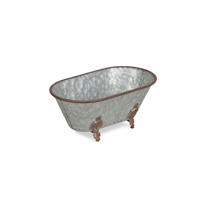 Jumbo Hammered Metal Bathtub Sculpture N270-399640