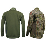 Game Pursuit reversible jacket in green and camouflage, fleece waterproof jacket