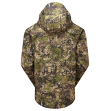 Ridgeline Ascent softshell jacket in Dirt Camo camouflage. Water resistant and breathable jacket with hood.