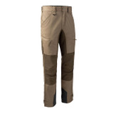 Deerhunter Rogaland stretch trousers with contrast colours in driftwood colour pale brown, lightweight shooting trousers