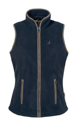 Percussion ladies fleece gilet in navy. Warm waistcoat / bodywarmer for enjoying the outdoors