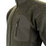 Jack Pyke Weardale Knitted jacket in green, men's knitted fleece jacket for shooting