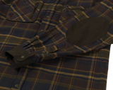 Harkila Pajala shirt in Mellow Brown check, men's flannel cotton shirt
