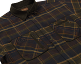 Harkila Pajala shirt in Mellow Brown check, men's flannel cotton shirt