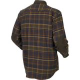 Harkila Pajala shirt in Mellow Brown check, men's flannel cotton shirt