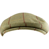 Jack Pyke Tweed Flat Cap with wool blend in green check