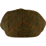 Jack Pyke Flat Cap in Brown Tweed, country style wool blend flat cap