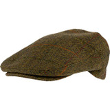 Jack Pyke Flat Cap in Brown Tweed, country style wool blend flat cap