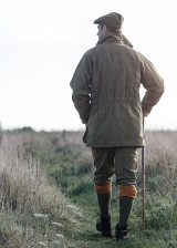 Alan Paine Rutland Tweed shooting coat in lichen, men's waterproof and breathable shooting jacket