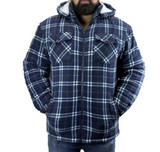 Game Richmond Sherpa fleece lined shirt in blue check