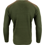 Jack Pyke Shooters Pullover in green, men's knitted jumper with pheasant embroidery for shooting