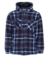 Champion Dumfries thick fleece shirt with sherpa lining in blue check