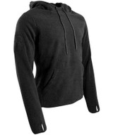 Kombat UK Warrior fleece hoodie in black, men's medium weight fleece with pouch pocket