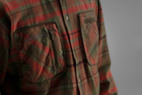 Härkila Pajala shirt in red Autumn check, men's cotton flannel shirt