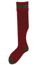 Bisley no.17 stocking shooting socks in cassat and olive colour, with wool content