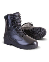 Kombat UK Patrol boots in full leather, men's lace up boots in black