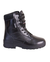 Kombat UK Patrol boots in full leather, men's lace up boots in black