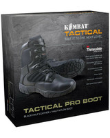 Kombat UK Tactical Pro Boots half leather and half nylon, zip up boots in black for air soft or other sports