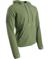 Kombat UK Warrior fleece hoodie in green, men's medium weight fleece with pouch pocket