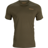 Harkila Trail short sleeve top in green, men's lightweight, quick drying top