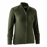 Deerhunter Lady Darlington Knit Cardigan in green, women's knit zip jumper