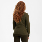 Deerhunter Lady Darlington Knit Cardigan in cypress 346 colour, women's full zip knitted jumper in green