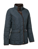 Percussion Ladies Edinburgh quilted jacket in navy blue