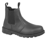 Grafters Grinders Dealer Boots in Black, men's leather safety boots with steel toe cap