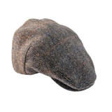 Heather Highland Harris Tweed Flat Cap in Grey ZH014