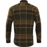 Harkila Pajala shirt in green and brown check, men's flannel cotton country check shirt