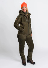 Pinewood Ladies Furudal Retriever Active trousers in moss green, women's waterproof and breathable shooting trousers