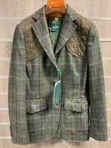 Beretta ladies St James tweed jacket in green plaid GD921