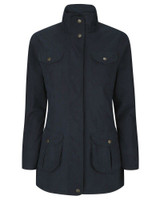 Hoggs of Fife ladies Struther jacket in navy, women's waterproof and breathable shooting jacket