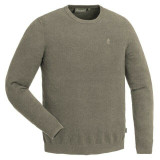 Pinewood Varnamo Crewneck Knitted jumper in grey brown, men's knitted country jumper for shooting