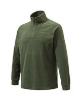 Beretta Half Zip Fleece in Green. Men's half zip fleece in microfibre fabric.