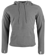 Kombat UK Warrior fleece hoodie in grey, men's medium weight fleece with pouch pocket