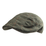 Deerhunter Pro Gamekeeper Flat Cap in Turf imitation tweed, men's peaked cap for shooting