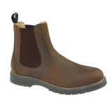 Grafters Gusset Chelsea Boots in brown, made from crazy horse leather