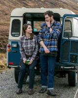 Hoggs of Fife Ladies Eilidh flannel cotton shirt in navy , women's country check shirt
