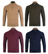 Jack Pyke Ashcombe 100% lambswool zip knit jumper, men's country pullover
