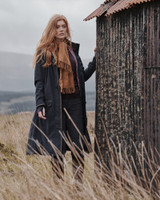 Hoggs Of Fife Ladies Struther long Smock. 3/4 length waterproof and breathable jacket. Available in Navy and Sage.