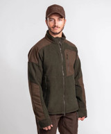 Pinewood Smaland Forest Fleece Jacket, men's fleece jacket in green for hunting