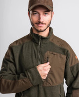 Pinewood Smaland Forest Fleece Jacket, men's fleece jacket in green for hunting