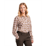 Pinewood Ladies Felicia Shirt 9327 in green and white check, women's country check shirt