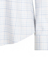 Hoggs of Fife Ladies Callie Twill Check Shirt in white pink and blue, women's country check shirt