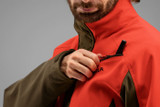Harkila Wildboar Pro Jacket, men's waterproof and breathable hunting jacket with orange safety