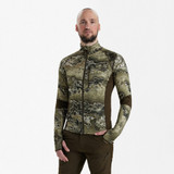Deerhunter Excape Insulated Cardigan in Realtree camouflage, men's full zip lightweight jumper