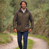 Sherwood Forest Risley  Men's Shooting Jacket in Moss Olive