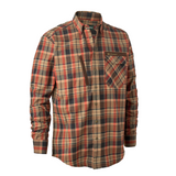 Deerhunter Hektor Shirt in Orange Check, men's classic country check shirt